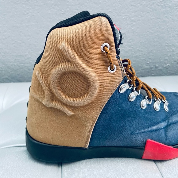 Nike KD VI NSW Lifestyle QS - DenimAle Brown/Red - Picture 5 of 9